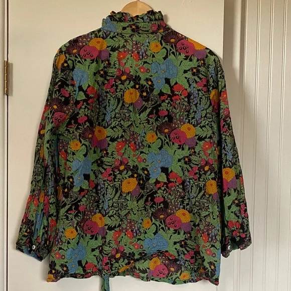 Floral Button Down Shirt by Maeve - Multicolor - Picture 5 of 8